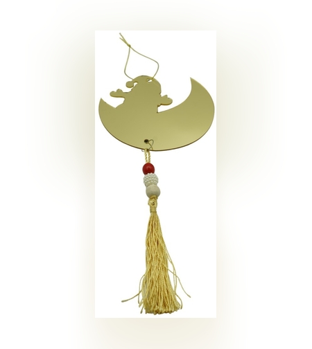 Ornament brad, Flippy, Luna, Auriu, Lucios, 10*25CM, Acril, Interior/ Exterior