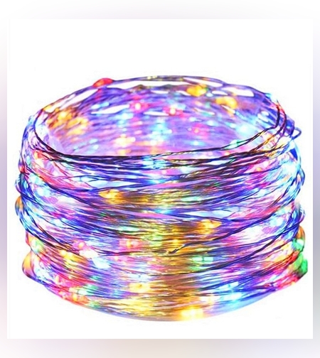 Instalatie Craciun, 2 metri, 20 LED-uri, multicolor, telecomanda 8 functii, USB, fir cupru, liniar, interior/exterior, Flippy