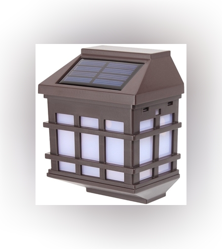 Lampa solara LED tip Felinar pentru perete Flippy, 11.5 x 8.3cm, 1.2V, ABS, 400mAh, alb cald