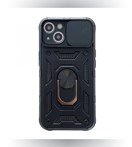 Husa de protectie Flippy compatibila cu Apple iPhone 13 Defender Model 4 cu suport,Negru