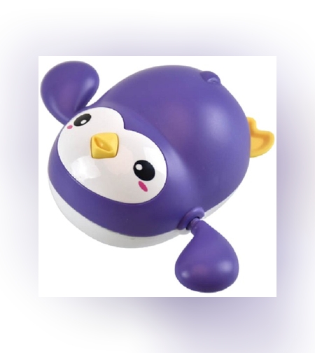 Jucarie de baie interactiva pentru copii, Flippy, pinguinul mov
