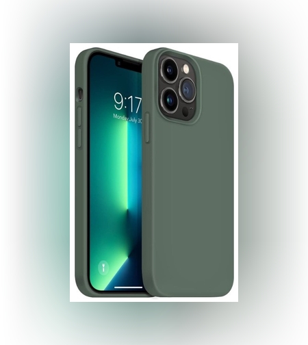 Husa pentru Apple iPhone 14 Plus Flippy, Liquid Silicone, cu Microfibra pe interior, Protectie Antisoc, Dark Green, Verde inchis