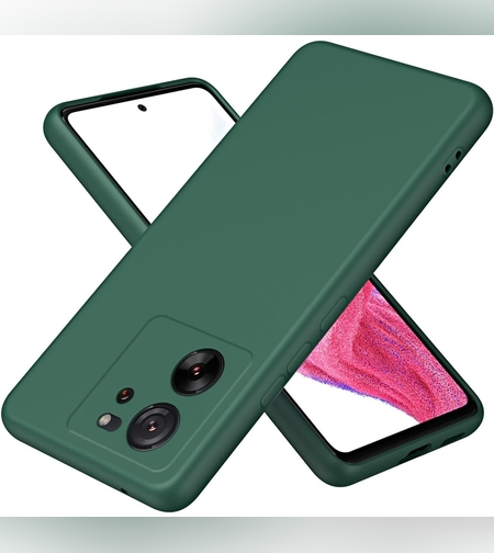 Husa de Protectie, Flippy, pentru Xiaomi Redmi 13T, Liquid Silicone, cu Microfibra pe Interior, Protectie Antisoc, Compatibil Incarcare Wireless, Verde