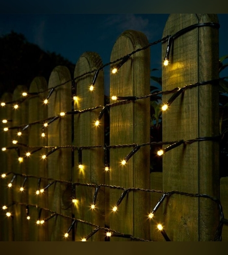 Instalatie Craciun liniara, cu transformator, 20 m, Alb Cald, 200 LED-uri V5, 8 jocuri de lumini, fir verde, Flippy