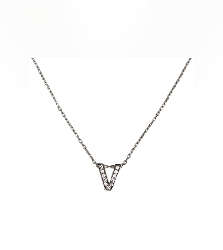 Colier Argint 925 Litera V, 40 cm