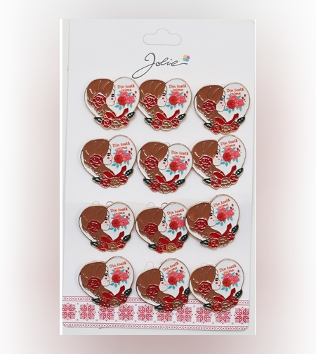 Set 12 Brose Martisor Primavara Fata cu Mesaj Din Toata Inima