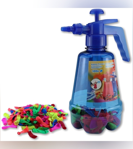 Set 300 de Baloane cu Apa, Flippy, Rezervor de Apa de Umplut, 1.5L, Autosigilate, 34 x 27 x 10 cm, Multicolor