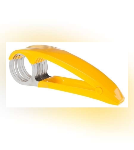 Feliator pentru Alimente, Flippy, Accesoriu pentru Bucatarie, Cutit pentru Legume si Fructe, Model Banana, Ergonomic, 17.5x5x4 cm, Galben