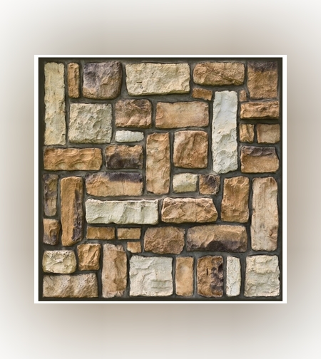 Set 10 Placi Tapet 3D, Flippy, 30 x 30 cm, din PVC, Tip Piatra, Suprafata acoperita 0.9 mp, Autoadeziv, Maro