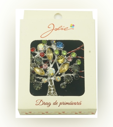 Brosa Multicolora Jolie model Copac Pietre