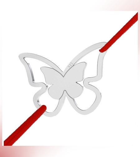 Bratara Snur Reglabil, Argint 925, Fluturas in Fluturas, Jolie Silver, 0.6 g, 1 cm x 1 cm