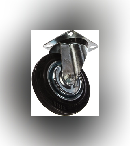 Колесо платформенное ПОВОРОТНОЕ  D160 ( Черное) нагрузка 145 кг