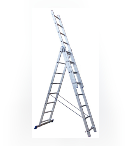 Лестница трехсекционная алюминиевая 3х8 ступеней AL 308