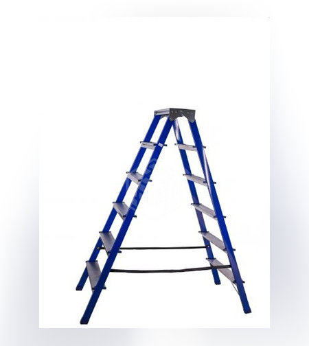 Стремянка стальная двухсторонняя 6 ступеней Размер площадки	160х370   CS 206