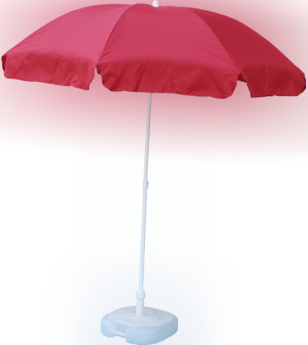 Зонт, d 200см, бордовый, металл/ткань с подставкой