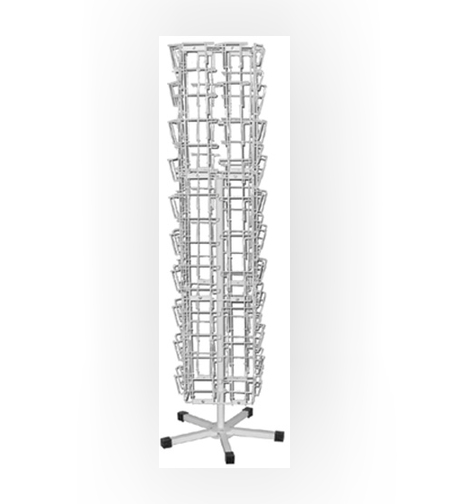 Стеллаж для печатной продукции АZ-8 белый (100 ячеек,12мм и 17мм)