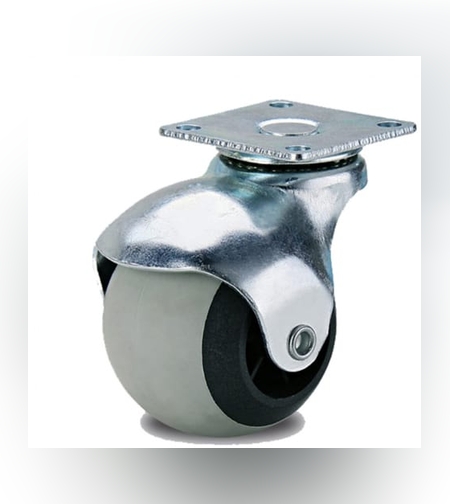 34b Колесо (R-14B) шарик поворотное (серая резина)d=40мм