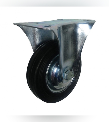 Колесо платформенное НЕПОВОРОТНОЕ  D160 ( Черное) нагрузка 145 кг