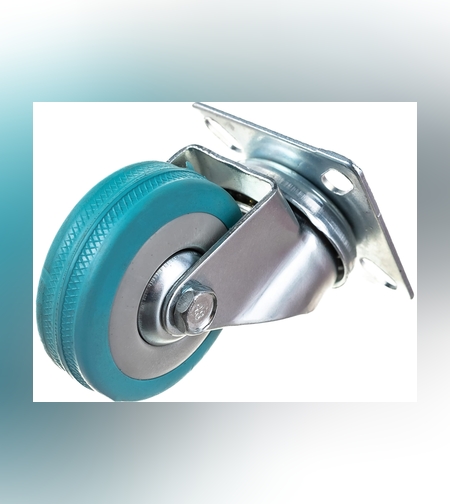 Колесо поворотное платформенное  D=50 27 кг.( ролик серо-зеленый)