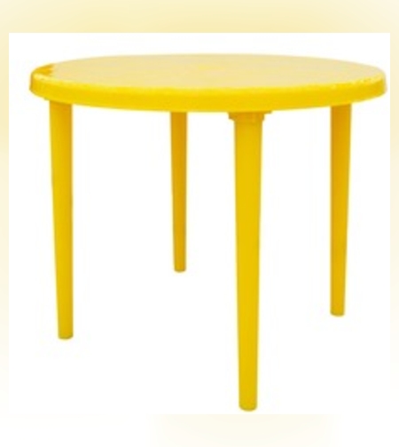 Стол круглый ЖЕЛТЫЙ D90