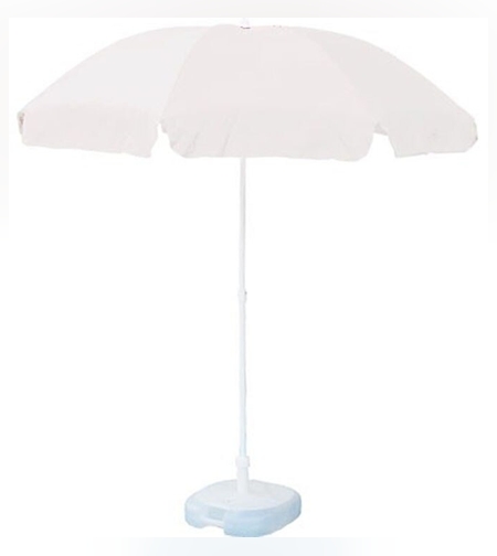 Зонт, d 200см, бежевый, металл/ткань с подставкой