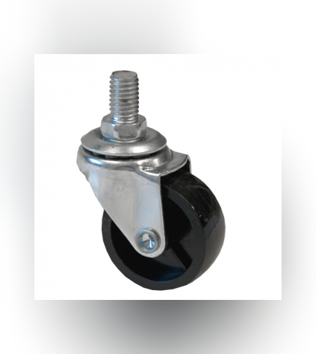 J-34 ic / Колесо поворотное, М10, d-40мм (черный пластик)