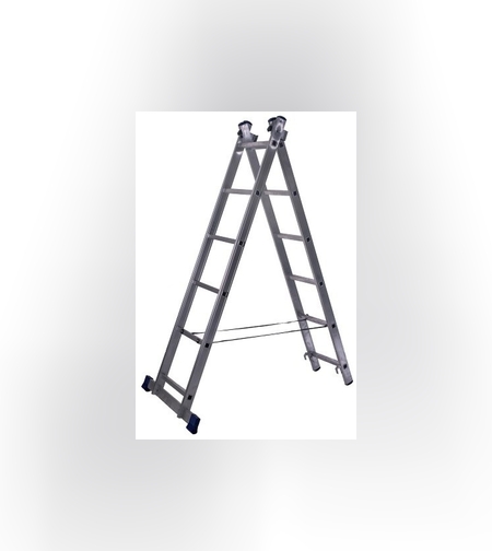 Лестница двухсекционная приставная 6 ступеней AL 206 3,43 м 150 кг.