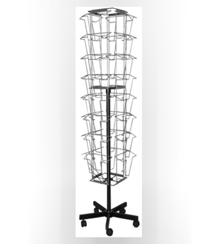 Стеллаж для печатной продукции А-29К ХРОМ (32 ячейки*А4)