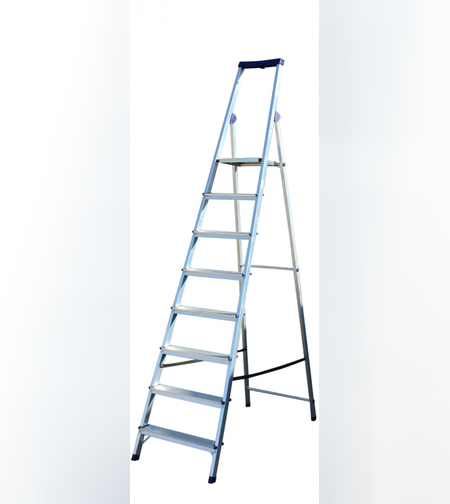 Стремянка алюм c органайзером 8 ступеней 100х520х2420 мм. AS08LX