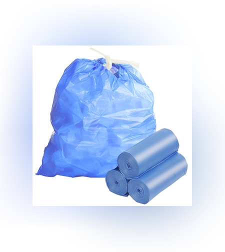Мешок для мусора с завязками 120 л Золушка рулон СИНИЙ 10 шт/уп. 1/20