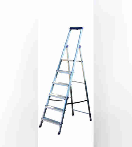 Стремянка алюм c органайзером 6 ступеней 100х480х1960 мм. AS06LX