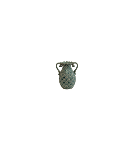 GEOMETRIC ART VASE OVAL SHAPE FLORAL