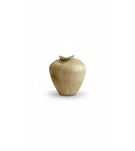 CERAMIC RUSTIC POT VASE - BEIGE