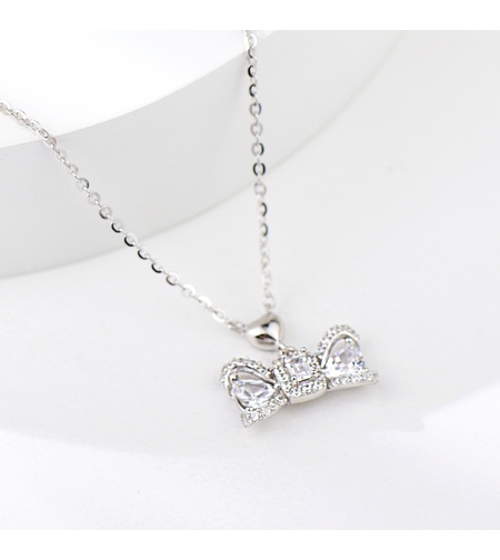 Сребърно колие Панделка | колекция Delicate Silver | Бижута Invoke.bg