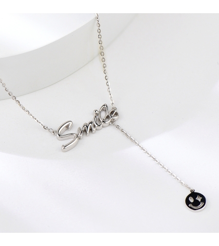 Сребърно колие Smile | колекция Delicate Silver | Бижута Invoke.bg