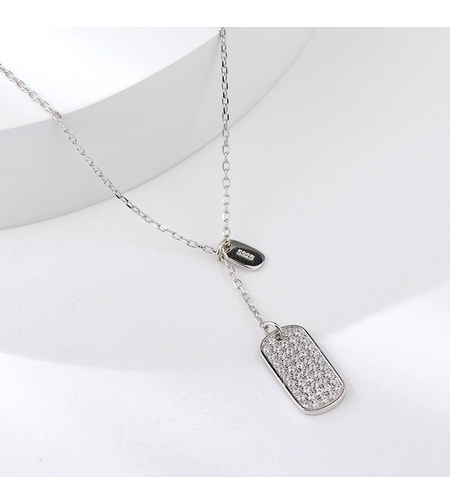 Сребърно колие Войнишка Плочка | колекция Delicate Silver | Бижута Invoke.bg