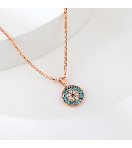 Сребърно колие Мандала с розово позлатяване | колекция Delicate Silver | Бижута Invoke.bg