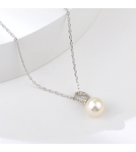 Сребърно колие Перлен Детайл | колекция Delicate Silver | Бижута Invoke.bg