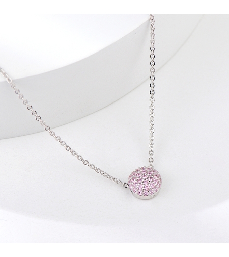 Сребърно колие Розови Нюанси | колекция Delicate Silver | Бижута Invoke.bg