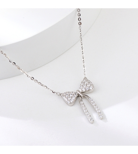 Сребърно колие Изящна Панделка | колекция Delicate Silver | Бижута Invoke.bg