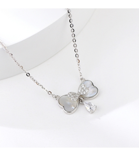 Сребърно колие Седефена Панделка | колекция Delicate Silver | Бижута Invoke.bg