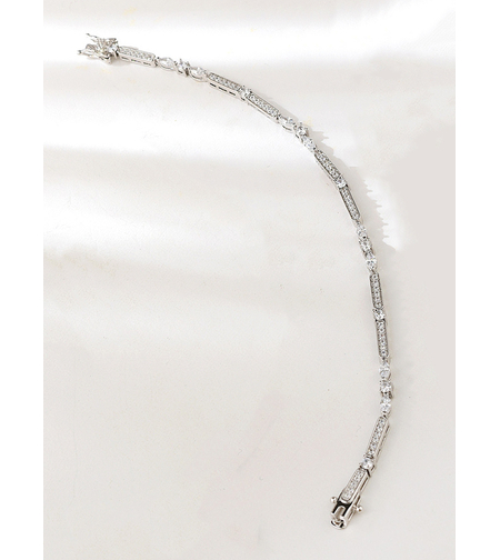 Сребърна гривна с платинено покритие | Колекция Silver Premium | Бижута Invoke.bg