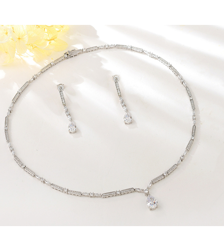 Сребърен комплект с платинено покритие | Колекция Silver Premium | Бижута Invoke.bg