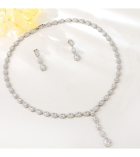 Сребърен комплект с платинено покритие | Колекция Silver Premium | Бижута Invoke.bg