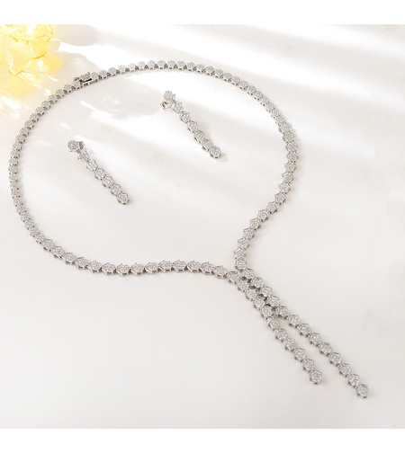 Сребърен комплект с платинено покритие | Колекция Silver Premium | Бижута Invoke.bg