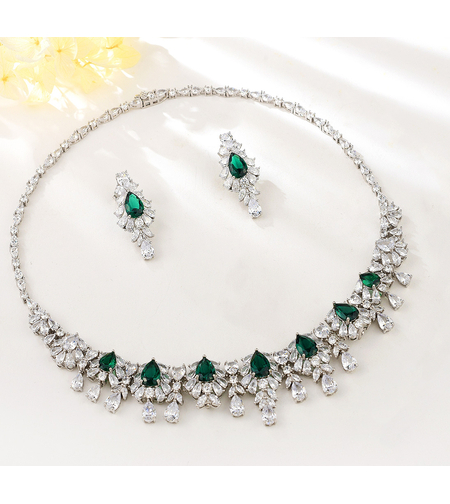 Сребърен комплект с платинено покритие | Колекция Silver Premium | Бижута Invoke