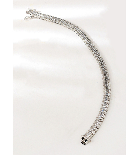 Сребърна гривна с платинено покритие | Колекция Silver Premium | Бижута Invoke.bg