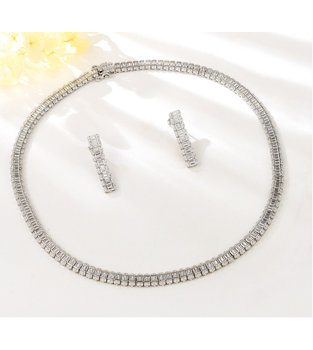 Сребърен комплект с платинено покритие | Колекция Silver Premium | Бижута Invoke