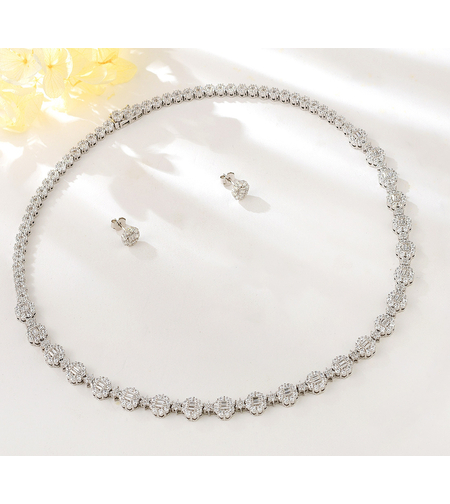 Сребърен комплект с платинено покритие | Колекция Silver Premium | Бижута Invoke.bg