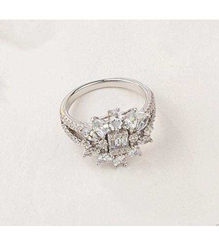 Сребърен пръстен с платинено покритие | Колекция Silver Premium | Бижута Invoke.bg